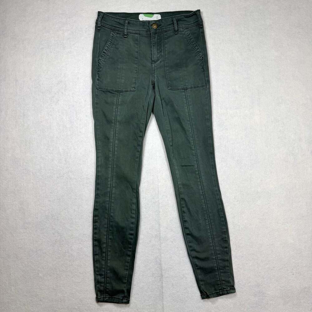 Anthropologie Pants Womens 26 Jefferson Slim Utility Skinny Olive Green